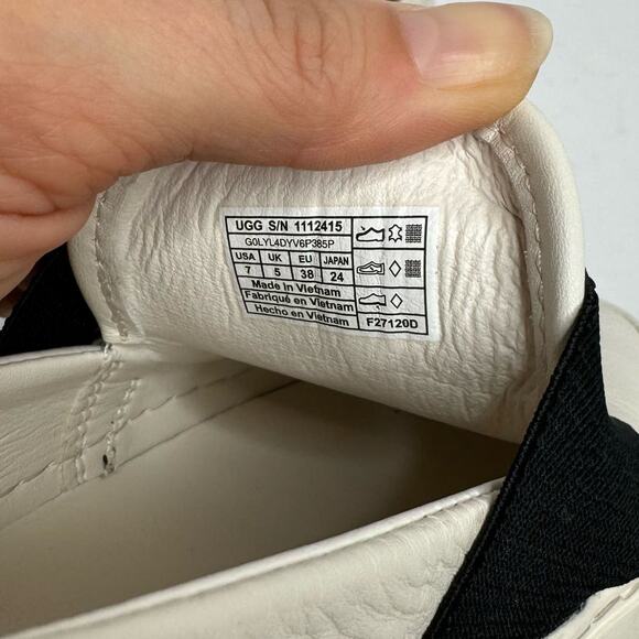 UGG Women's Chayze Leather Slip On Sneakers White Women’s 7 - Picture 6 of 7